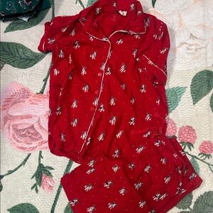 Red loft Pajamas Frenchie motif